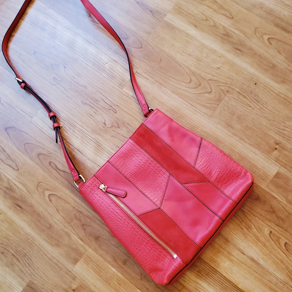 NWOT Vera Bradley Molly Crossbody Red Leather Purse